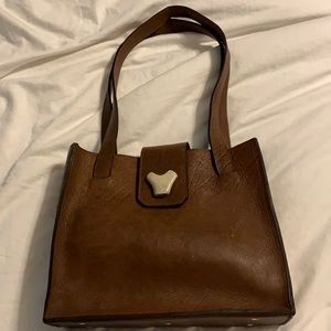 Brown leather bag